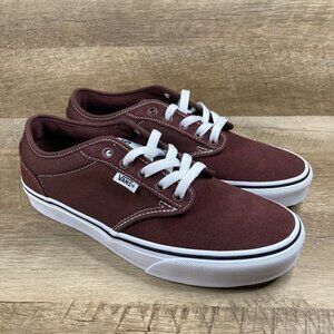 VANS Atwood Suede Canvas Chocolate/White Classic Shoes Mens Sz 8 Womens 9.5 NEW